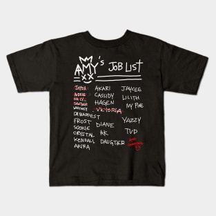 BAD AMY ''JOB LIST'' Kids T-Shirt